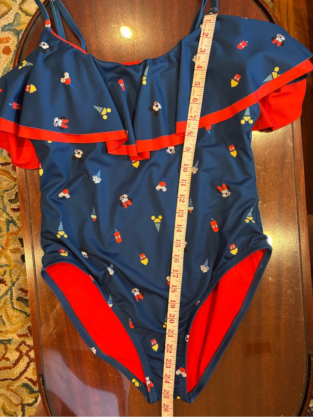 Women’s Disney Blue Ruffle One-Piece Swimsuit, Disney cruise!, Disney snacks, XL - Picture 6 of 6